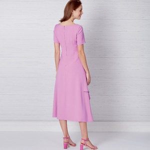 New Look Sewing Pattern N6655 Misses' Dress In Two Lengths With Sleeve Variations