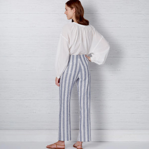 New Look Sewing Pattern N6660 Misses' High Waisted Flared Pants In Two Lengths