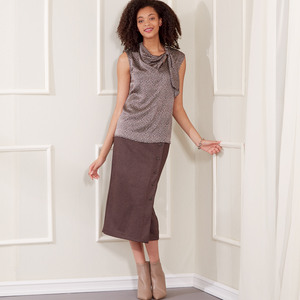 New Look Sewing Pattern N6685 Misses' Sleeveless or Long-sleeved Tops