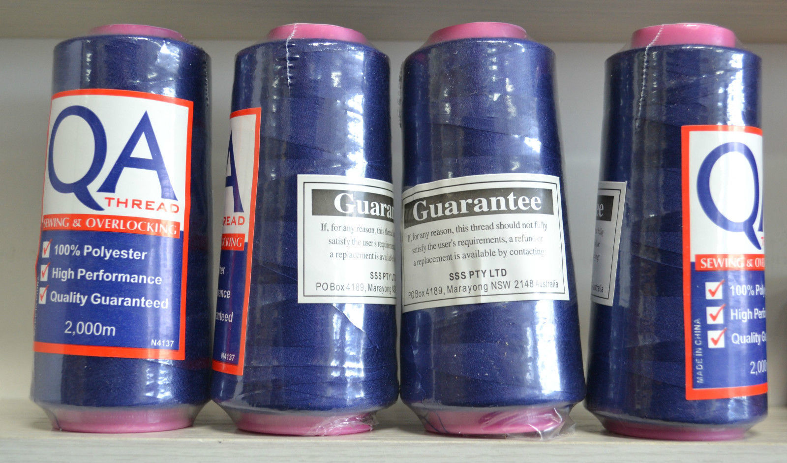 4 Spools QA (Hemline) 2000m Overlocker Sewing Thread, Choose Colour, Full Range - Picture 160 of 161