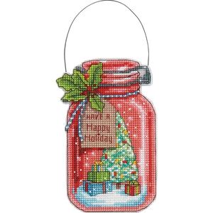 CHRISTMAS JAR ORNAMENTS Counted Cross Stitch Kit, 70-08964