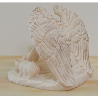 New Boxed, Guardian Angel of all Animals in Ivory Coloured Resin, 90mm Statue