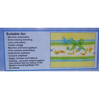 Madeira Avalon Wash Away Stabiliser (Solvy), 50cm x 100cm Transparent Stabiliser