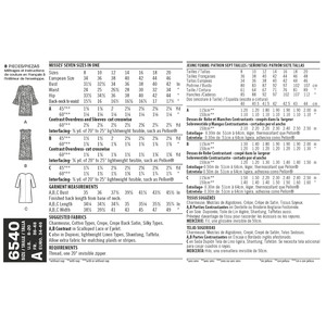 New Look Pattern 6540 Misses' Shift Dress