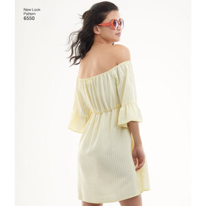New Look Pattern 6550 Misses' Off-the-Shoulder Dresses