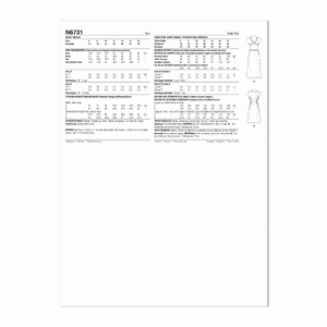 New Look Sewing Pattern N6731 Misses' Dresses