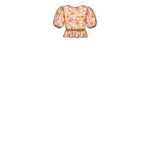 New Look Sewing Pattern N6739 Children's and Girls' Dress, Top and Trousers