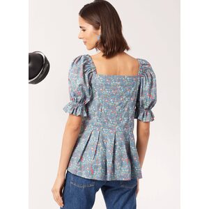 New Look Sewing Pattern N6754 Misses’ Top With Sleeve Variations
