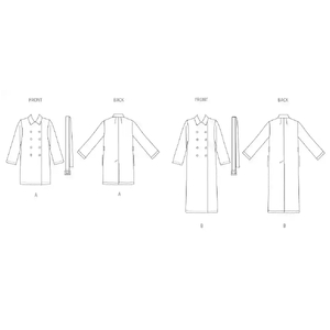 New Look Sewing Pattern N6788 Misses’ Trench Coat in Two Lengths and Belt XS-XXL