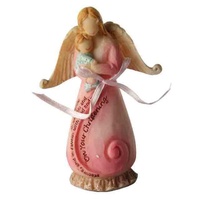 Angel Holding Boy, Christening Angel Boy Statue, 100 x 65mm, Beautiful Gift Item, New boxed