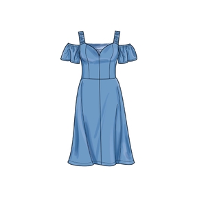 Misses’ Dress with Sleeve & Length Variations, Sizes 20W-28W Simplicity Sewing Pattern 9919W2