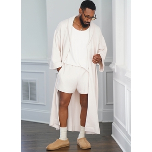 Men’s Robe, Knit Tank Top, Trousers & Shorts by Norris Danta Ford, Sz S-XXL Simplicity Sewing Pattern 9931A