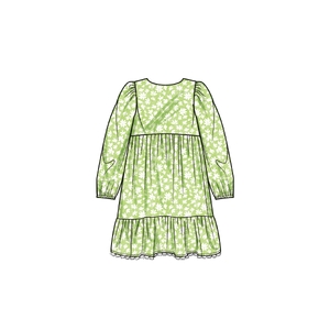 Childrens & Girls Dress w Sleeve Variations, Sz 7-14 Simplicity Sewing Pattern 9933K5