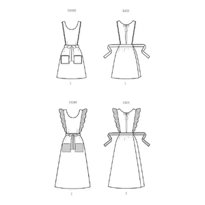 Simplicity Sewing Pattern S3051 Misses’ Apron in Two Lengths Sizes S-L