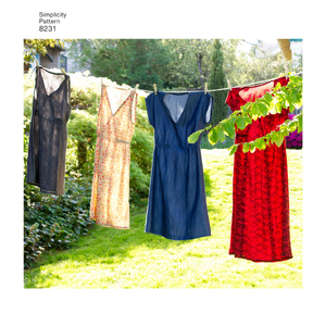 Simplicity Sewing Pattern 8231 Women's Dress in Two Lengths H5 Sz US 6-14