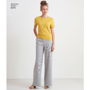 Women's Knit Trousers w Two Leg Widths & Options for Design Hacking Pattern 8378 