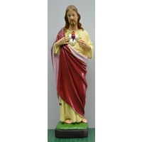 SACRED HEART OF JESUS Indoor / Outdoor Polyvinyl Statue 30cm Virtually Unbreakable