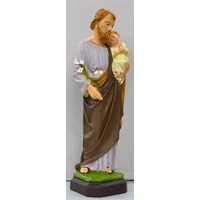 ST JOSEPH Indoor / Outdoor Polyvinyl Statue 30cm, Virtually Unbreakable