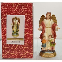Guardian Angel With Children Statue, Resin 20cm (8") Statue