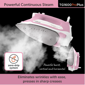 Oliso Pro Smart Iron TG1600 ProPlus PINK For Sewers, Quilters & Crafters