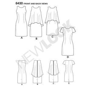 New Look Pattern 6430 Misses' Dress in Two Lengths