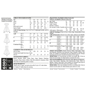 New Look Sewing Pattern 6360 Girls' Sized for Tweens Dress