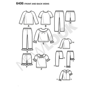 New Look Sewing Pattern 6406 Children's Separates