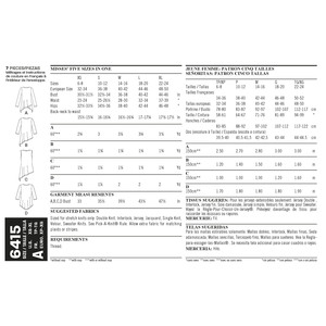 New Look Sewing Pattern 6415 Misses' Knit Tunics