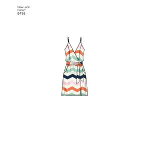 New Look Pattern 6493 Misses' Jumpsuit and Dress in Two Lengths with Bralette