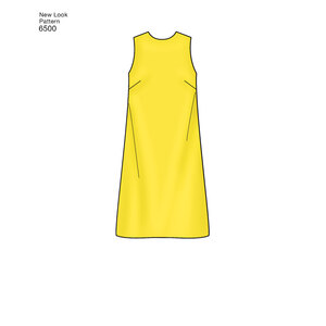 New Look Pattern 6500 Misses' Dress with Neckline, Sleeve, and Pocket Variations