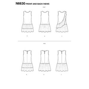 New Look Sewing Pattern N6630 Children's And Girls' Dresses