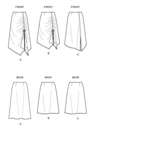 New Look Sewing Pattern N6640 Misses' Asymmetrical Skirts