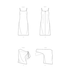 New Look Sewing Pattern N6653 Misses' Dress With Shoulder Tie Topper