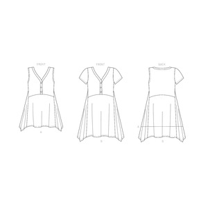New Look Sewing Pattern N6658 Misses' Handkerchief Hemmed Top