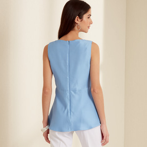 New Look Sewing Pattern N6673 Misses' Tops With Lined Bodices Are Short Sleeved Or Sleeveless
