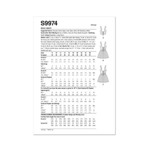 Simplicity Sewing Pattern S9974k5 Misses Corsets size 8-16
