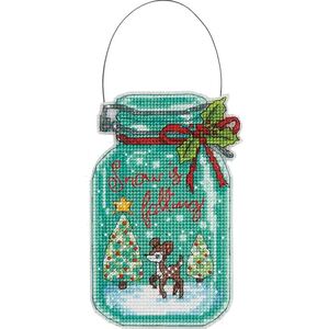 CHRISTMAS JAR ORNAMENTS Counted Cross Stitch Kit, 70-08964