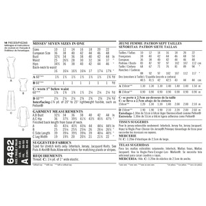 New Look Pattern 6482 Misses' Knit Dress, Tunic, Pants and Duster