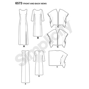 New Look Sewing Pattern 6573 Misses' Dress and Wrap