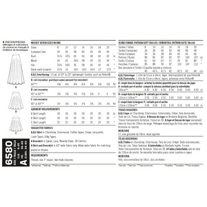 New Look Sewing Pattern 6580 Misses' Circle Skirt