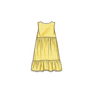 Childrens & Girls Dress w Sleeve Variations, Sz 3-6 Simplicity Sewing Pattern 9933HH