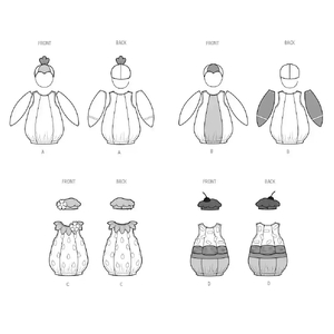 Simplicity Sewing Pattern S3060 Toddlers’ Costumes Sizes 1/2 to 4