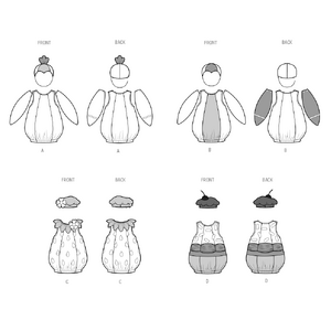 Simplicity Sewing Pattern S3060 Toddlers’ Costumes Sizes 1/2 to 4