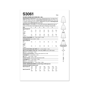 Simplicity Sewing Pattern S3061 Children’s Costumes Sizes 3-8