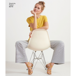 Women's Knit Trousers w Two Leg Widths & Options for Design Hacking Pattern 8378 