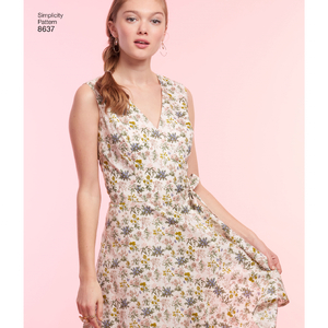 Simplicity Sewing Pattern 8637 Women's Wrap Dress H5 Sizes 6-14