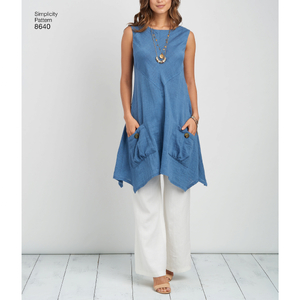 Simplicity Sewing Pattern 8640 Women's / Plus Size Dress or Tunic AA Sizes 10-18