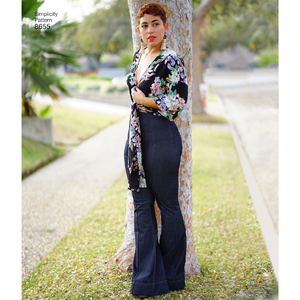 Simplicity Sewing Pattern 8655 Mimi G High Waisted Trousers and Tie Top U5 Sizes 16-24