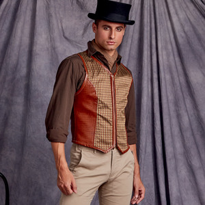 Simplicity Sewing Pattern S9087 Men's Steampunk Corset Vests BB Sizes 46-52