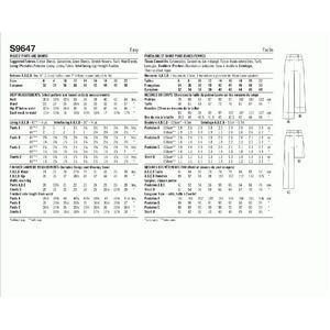 Simplicity Sewing Pattern S9647 Misses' Trousers and Shorts R5 Sizes 14 to 22